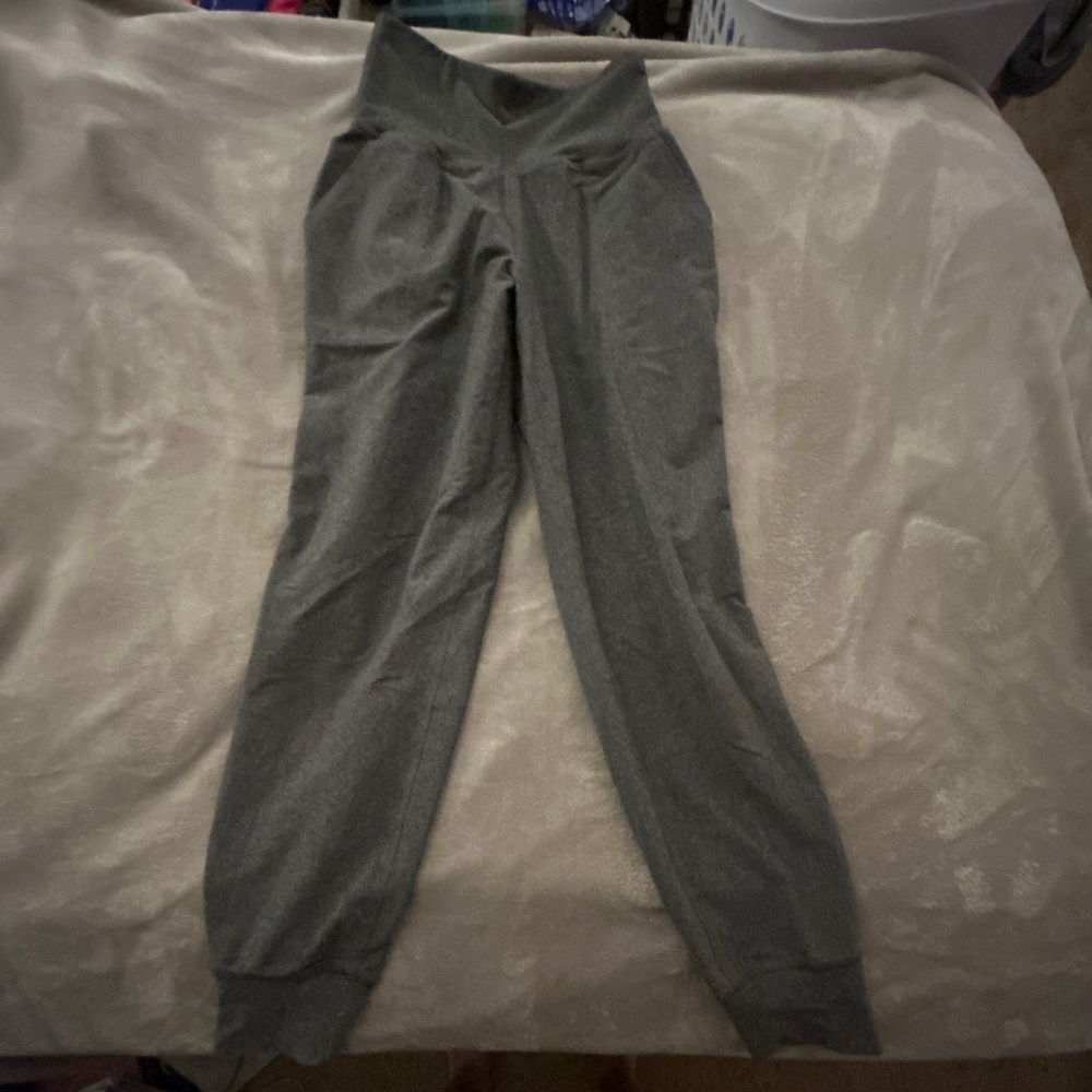 Grey exercise pants